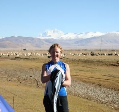 Samantha Phillips Cycling on the  tour with redspokes